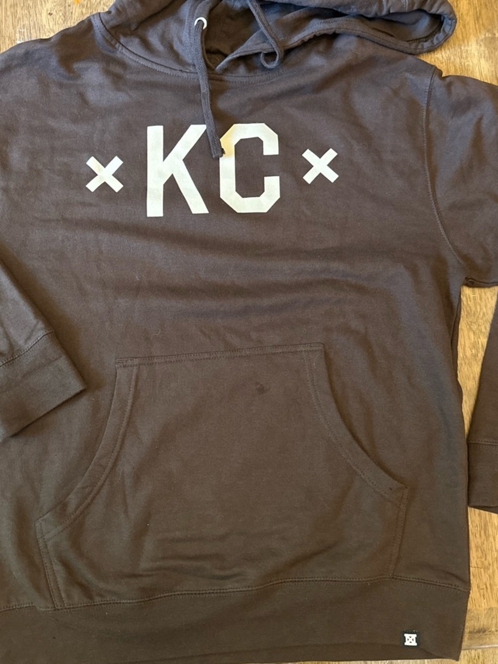 Made Mob KC Graphic Brown Hoodie Sweatshirt with Pocket and Drawstring
